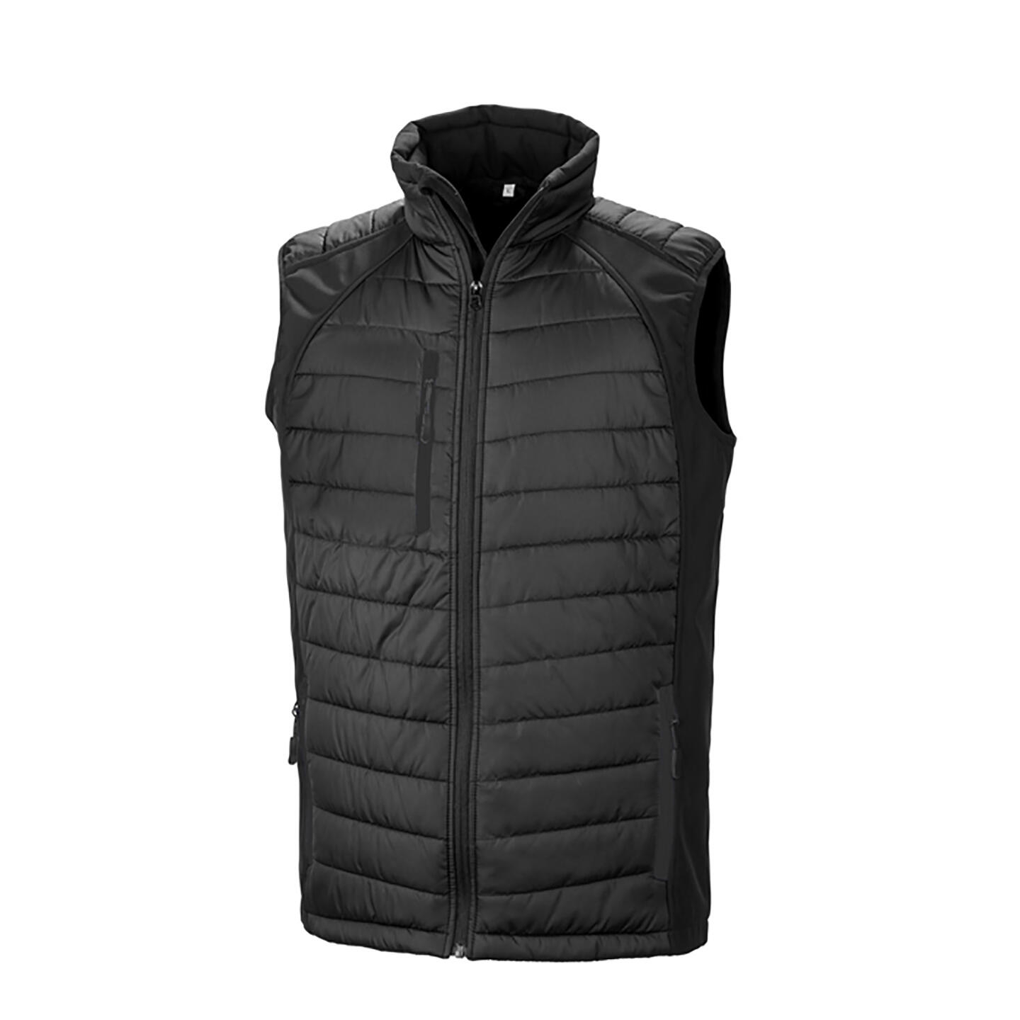 Result Mens Black Compass Padded Soft Shell Gilet