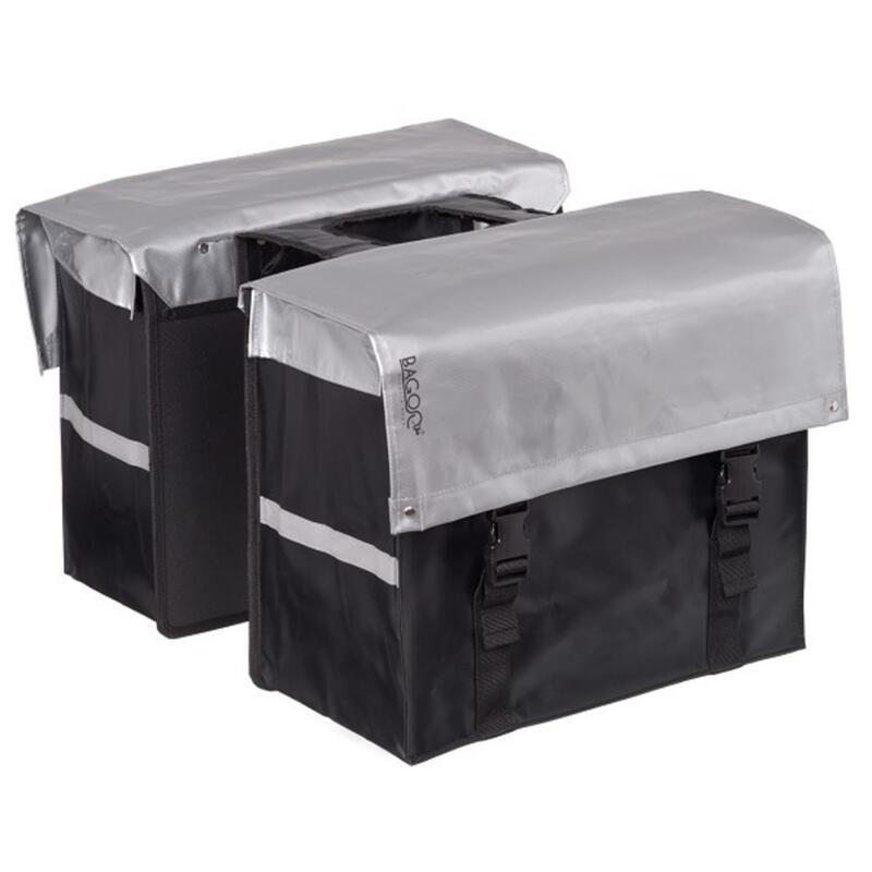 Bagoo double sacoche Bisonyl 58 litres argent/noir