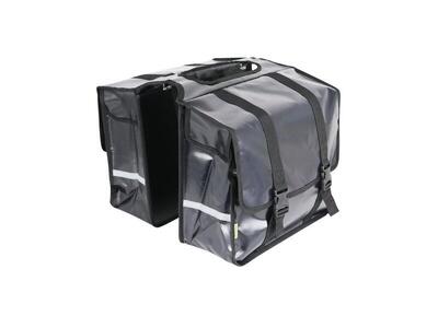 Dresco dubbele fietstas transporter - 40l - zwart