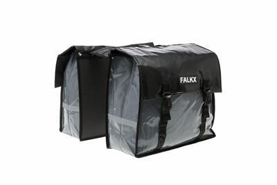 Dubbele fietstassen waterdicht 40 liter elektrische fiets zwart