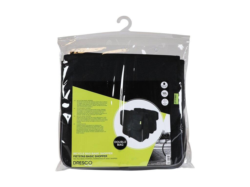 Dresco Dubbele Fietstas Basic Shopper - 32L - Zwart 2/5