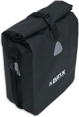 Lynx fietstas pakaftas zwart tarpaulin 21 liter