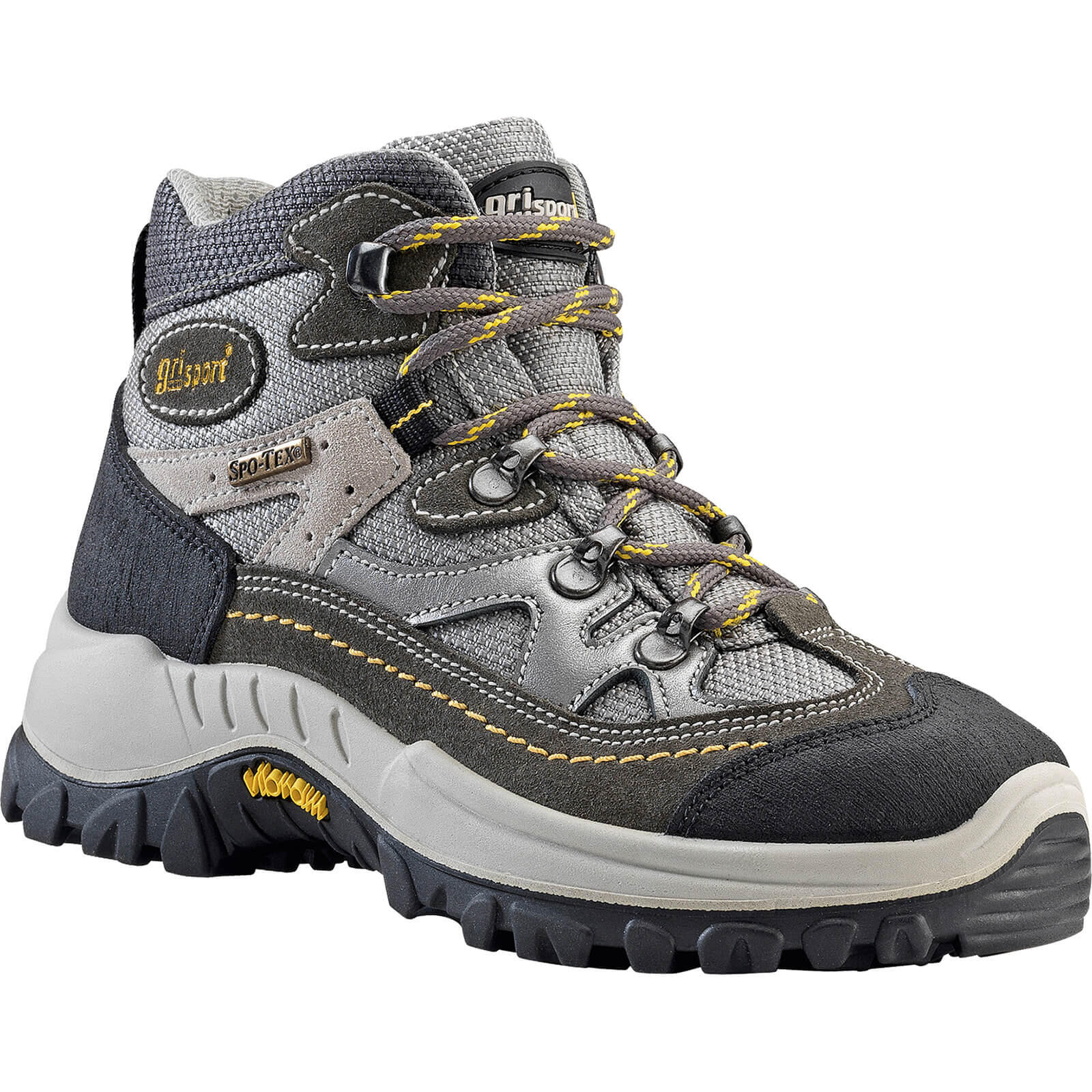 Grisport Schnürstiefel Gritex hellgrau/gelb Gr. 33 1/6