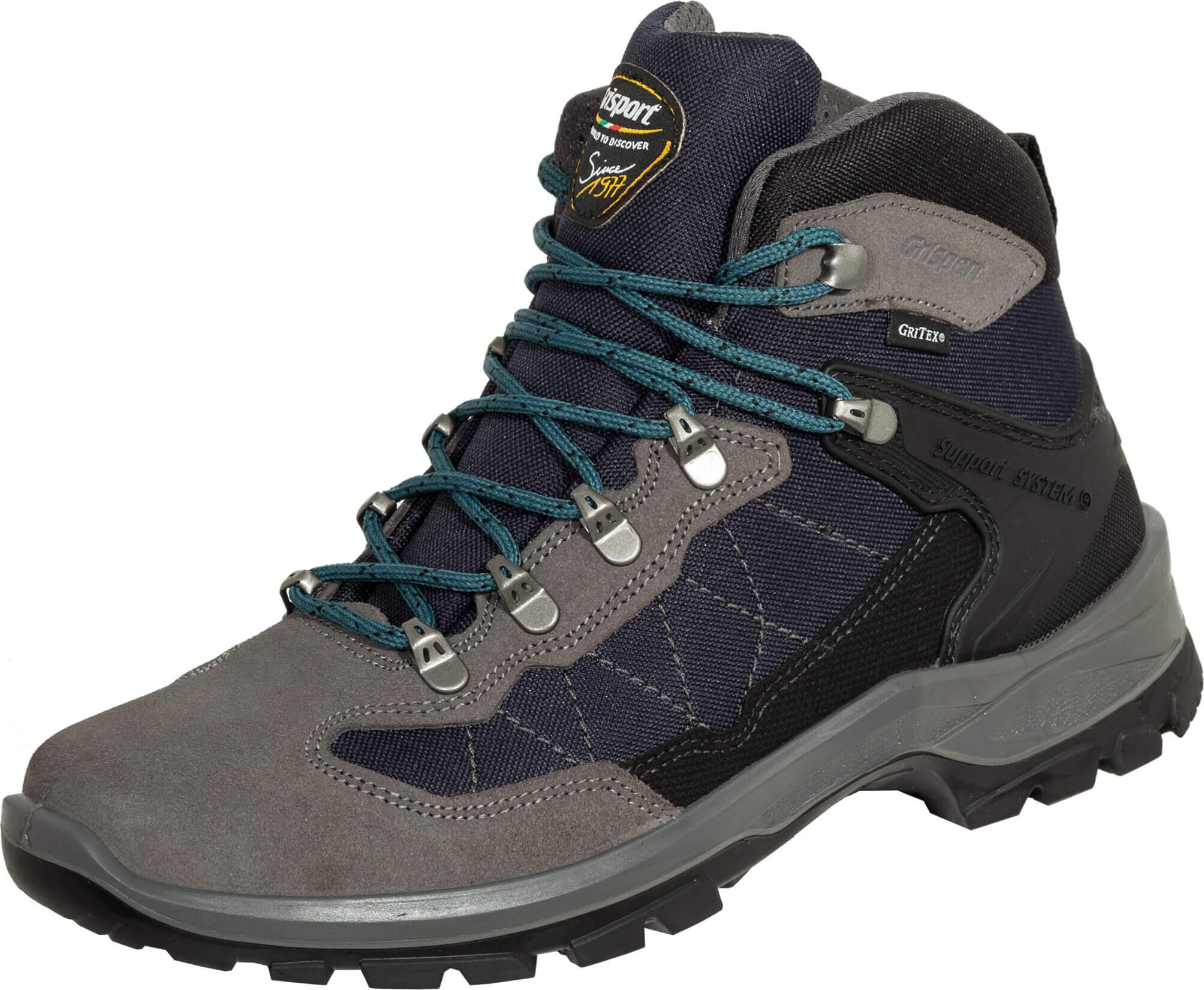 Schnürstiefel anthrazit/blau Gritex Gr. 40 1/6