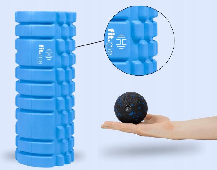 Wałek z Wypustkami Fit.me + Fit.me Piłka do Masażu Roller 3/7