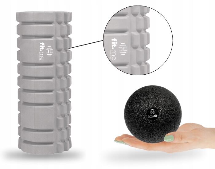 Wałek z Wypustkami Fit.me + Fit.me Piłka do Masażu Roller 3/7