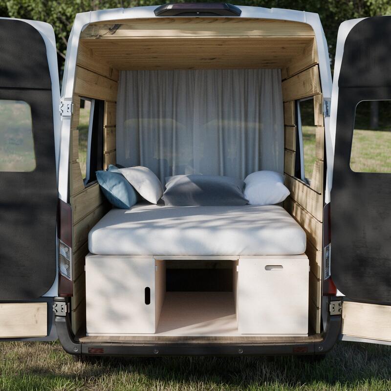 Kit Camper Siberia em compensado de bétula - M (120 x 200 x 42 cm) tronco 80 cm