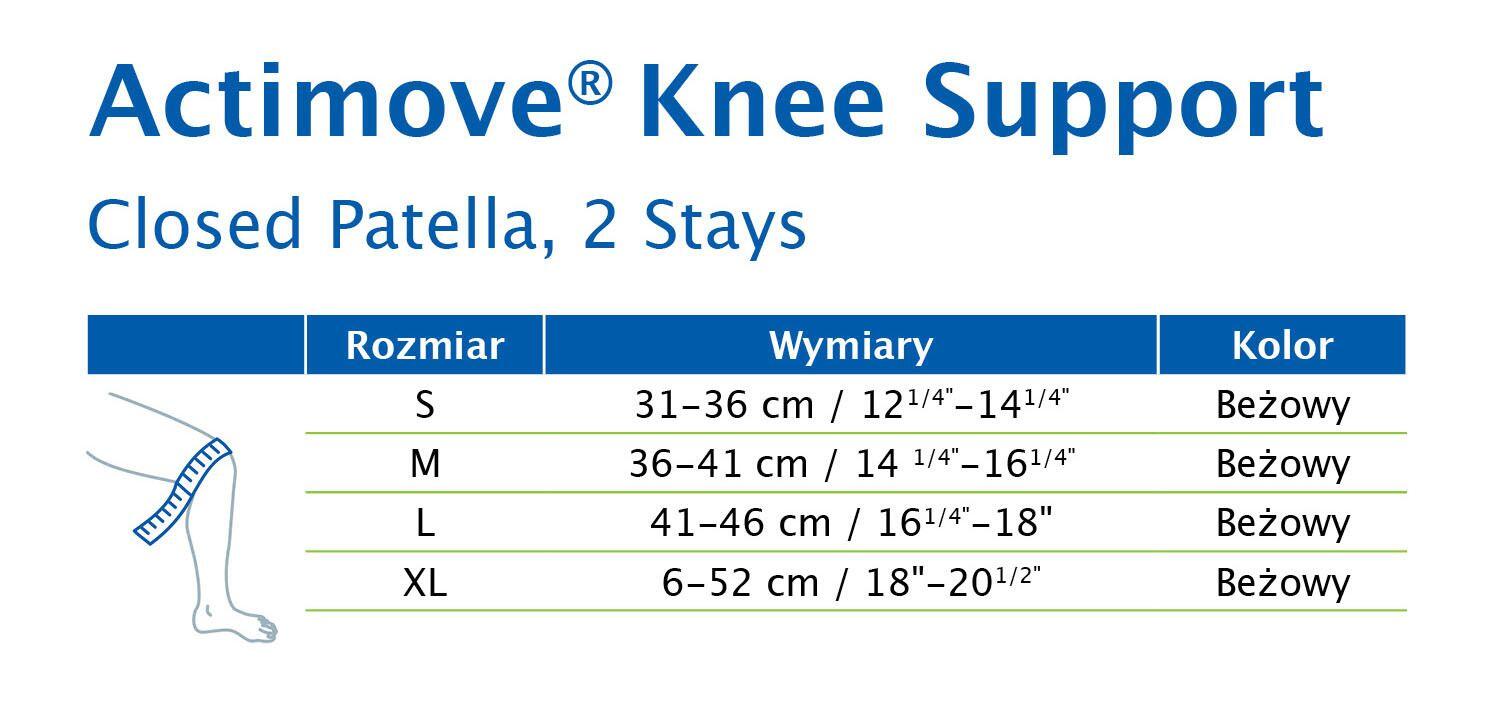 Opaska stabilizująca staw kolanowy Actimove Everyday Supports z fiszbinami 3/3