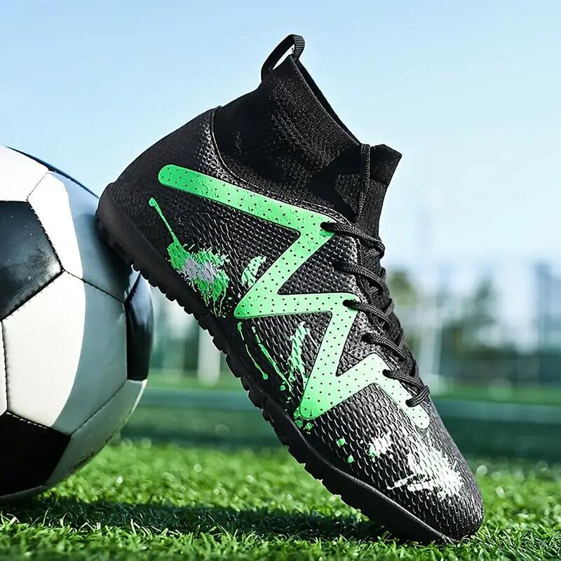 Ghete de fotbal MBrands cu glezniera 7.3 pentru teren sintetic culoare negru 41