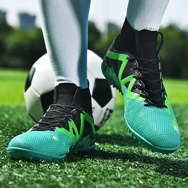 Ghete de fotbal MBrands cu glezniera 7.3 pentru teren sintetic culoare verde 38