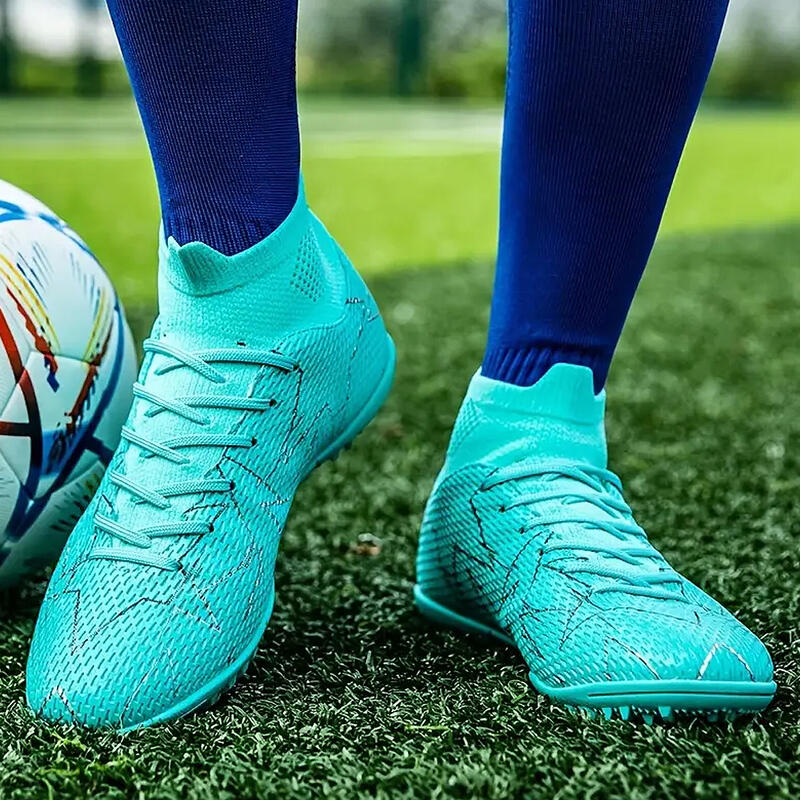 Ghete de fotbal MBrands cu glezniera 7.4 pentru teren sintetic culoare verde 38