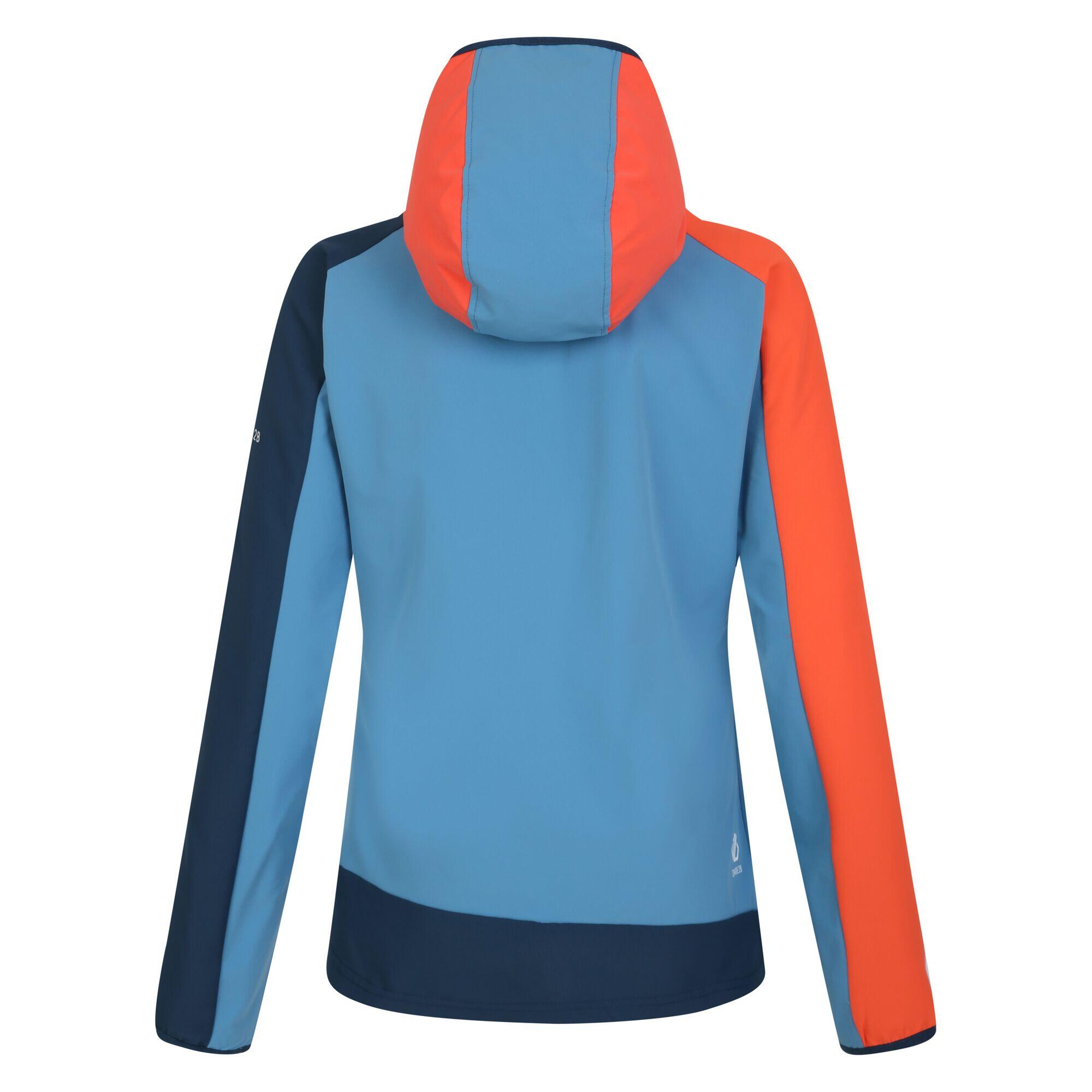 AVIDLY Women's softshell jacket (Pale blue / Tangerine)