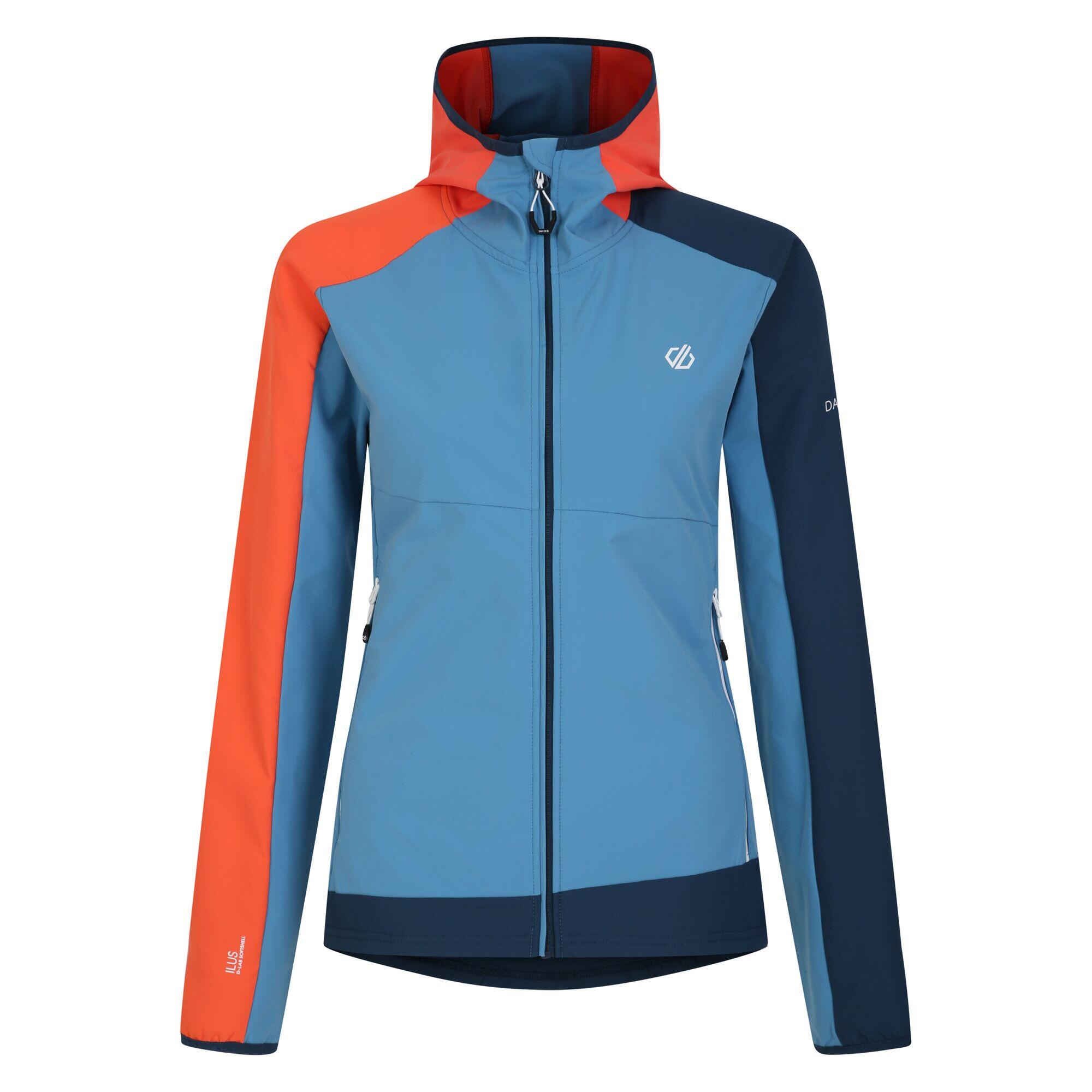 AVIDLY Women's softshell jacket (Pale blue / Tangerine)