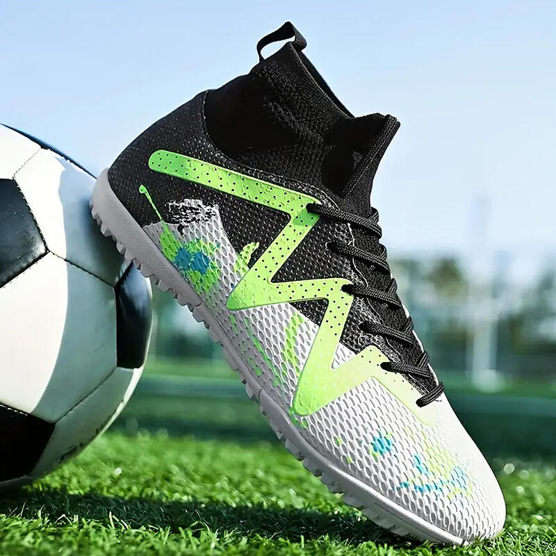 Ghete de fotbal MBrands cu glezniera 7.3 pentru teren sintetic culoare alb 39