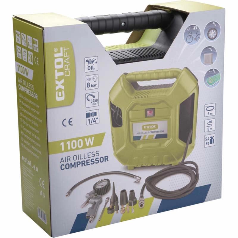 Kompressor Extol 1100 W 8 bar ölfrei 7/7