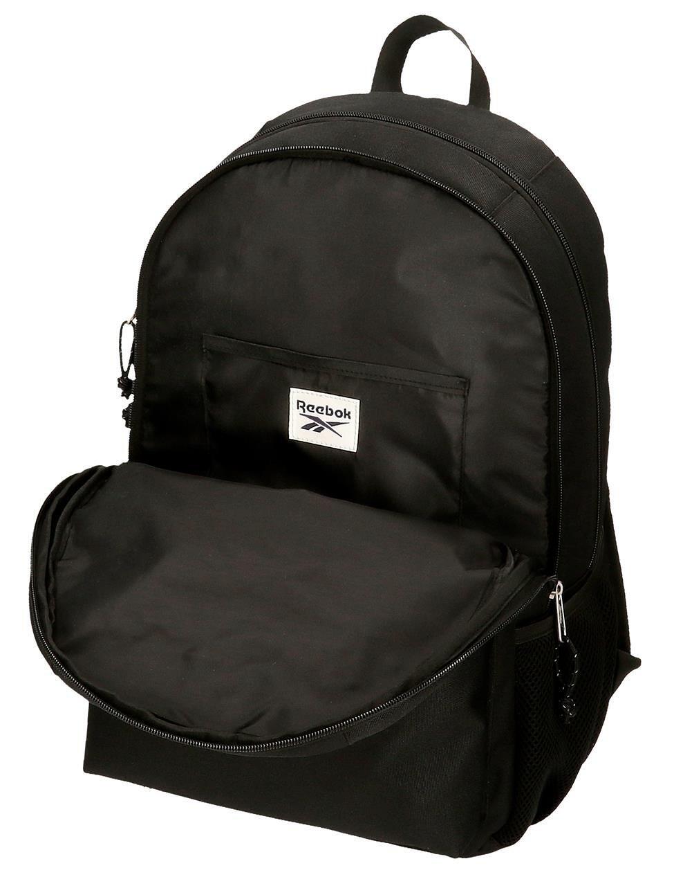 Mochila escolar de dois compartimentos Unisex Reebok Boston 44cm Preto 5/5