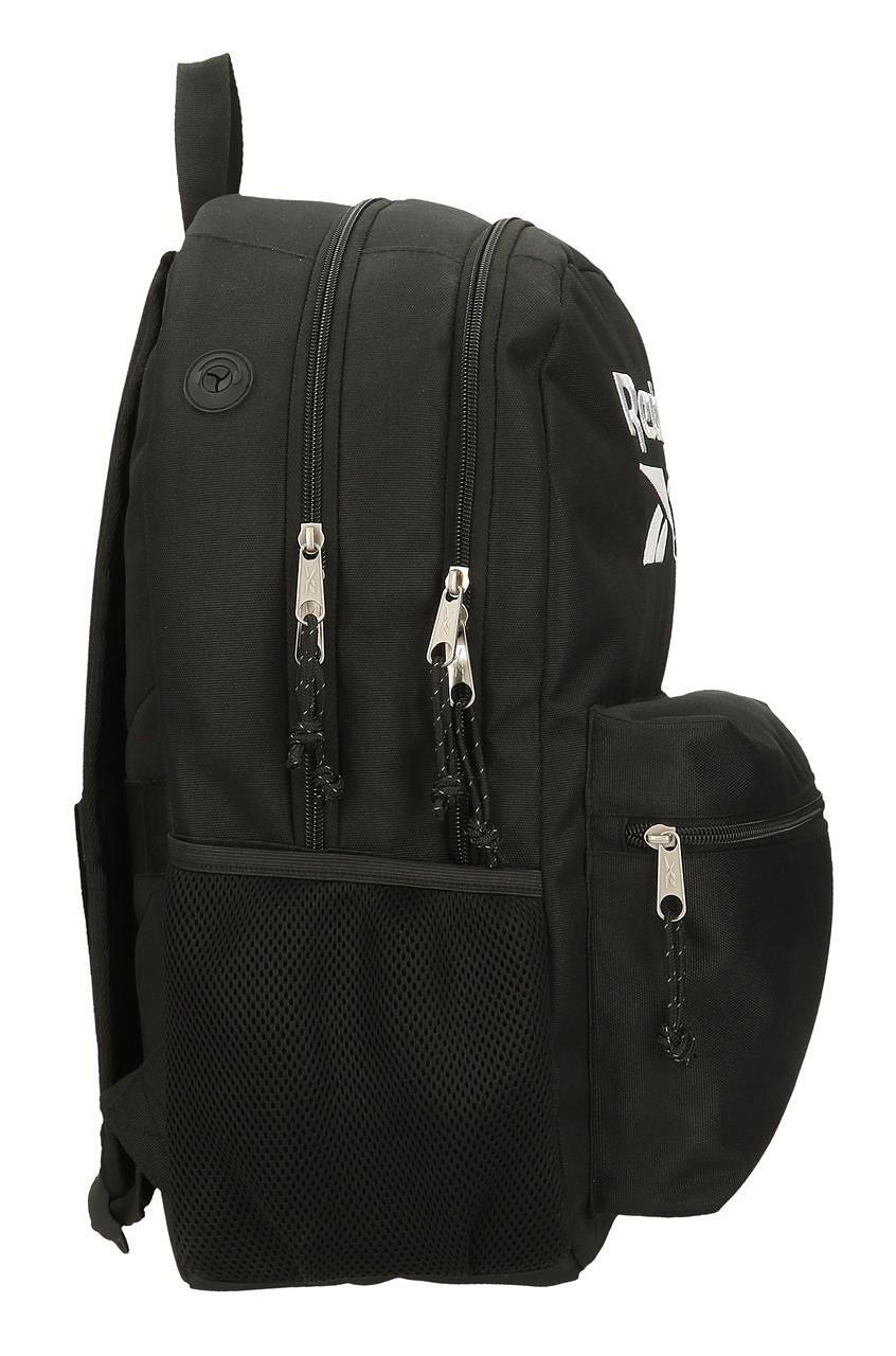 Mochila escolar de dois compartimentos Unisex Reebok Boston 44cm Preto 4/5