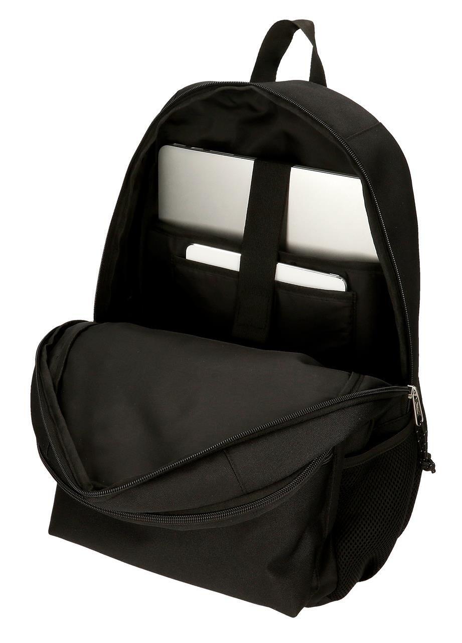Mochila escolar de dois compartimentos Unisex Reebok Boston 44cm Preto 3/5