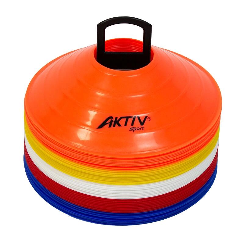 Zestaw pachołków Aktivsport, 5 cm wysokości, 50 sztuk