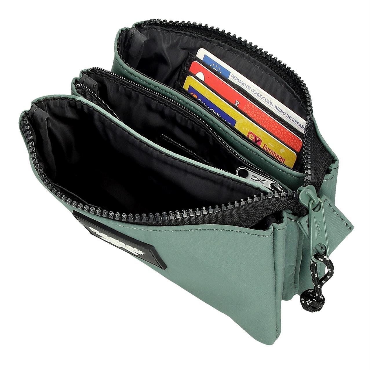 Monedero tres compartimentos Mujer Reebok Elsie Verde 4/5