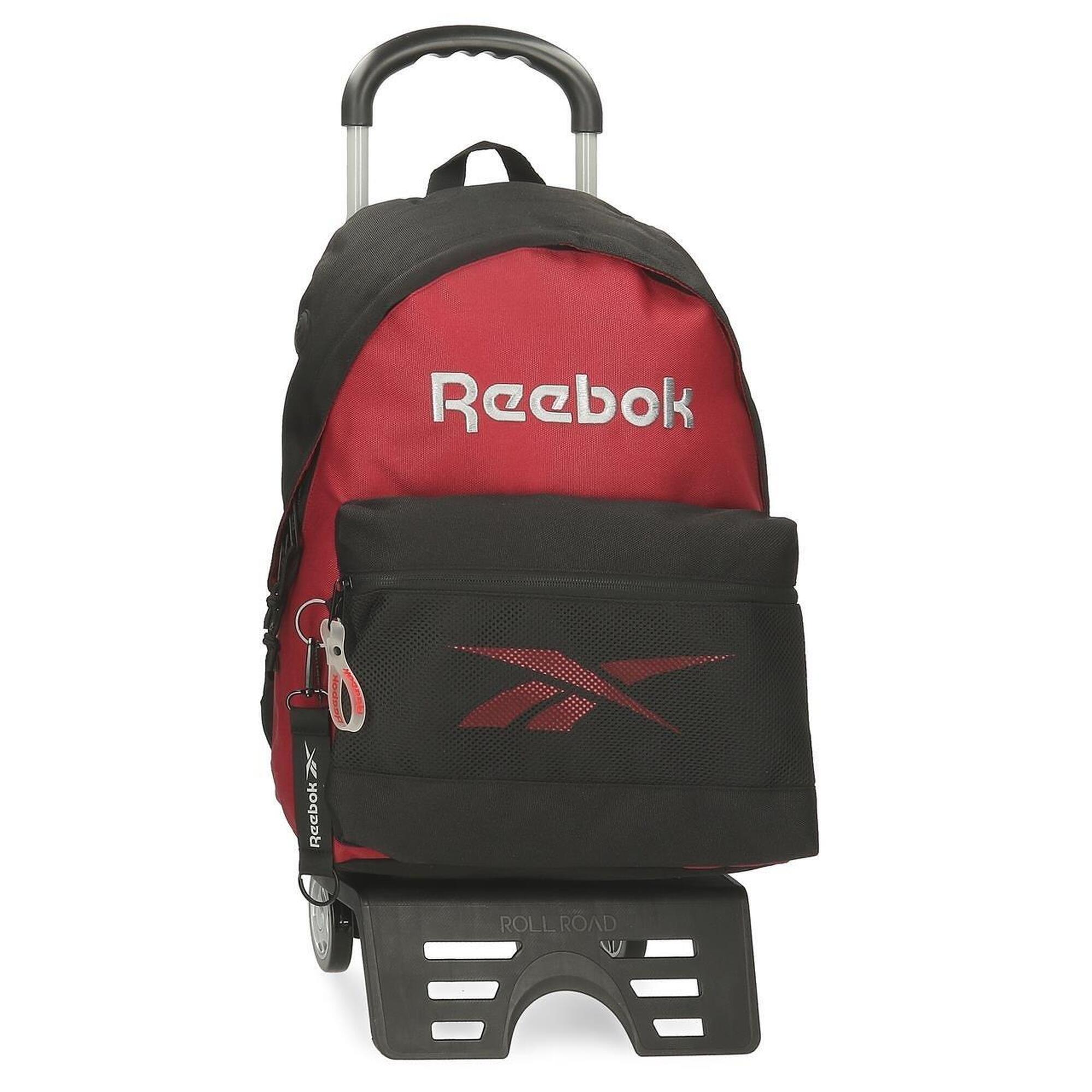 Mochila escolar con carro Reebok Portland 44cm Negro