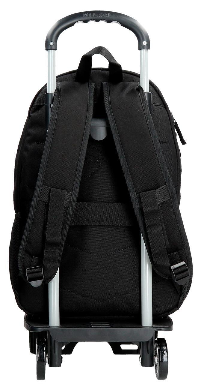 Zaino scolastico due scomparti con carrello Ragazzo Reebok Andover 44cm Nero 2/5