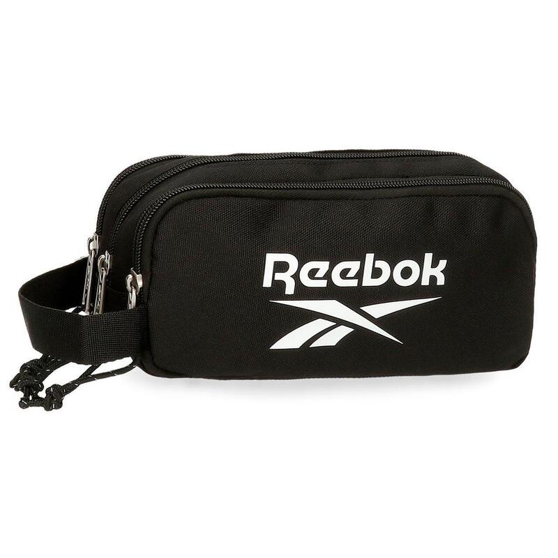 Estuche tres compartimentos Unisex Reebok Boston 10cm Negro