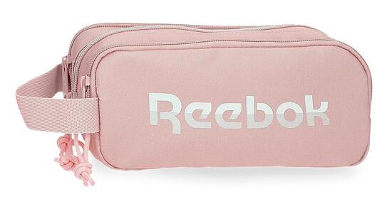 Estuche tres compartimentos Reebok Glen 10cm Rosa