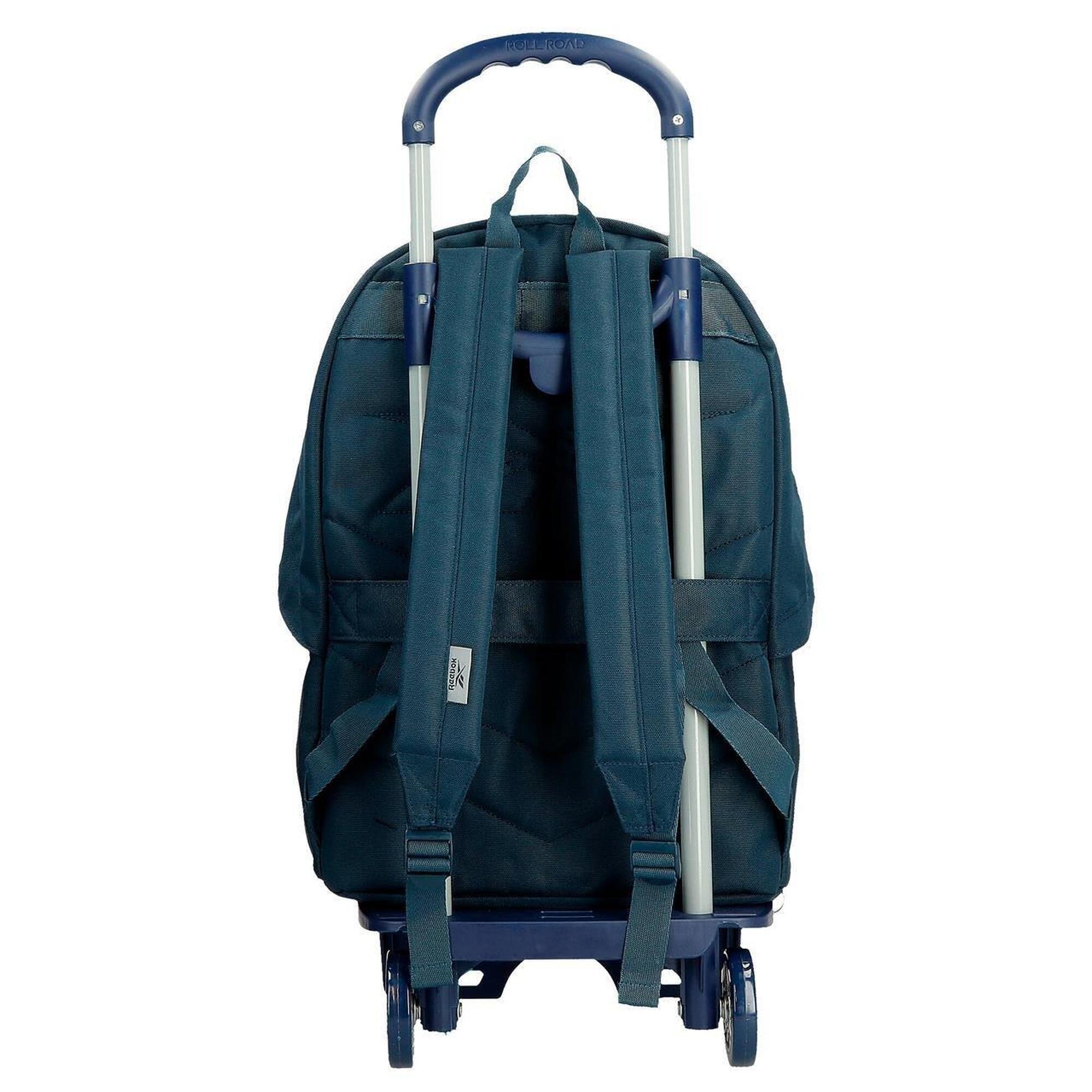 Mochila escolar con carro Reebok Summerville 44cm Azul marino