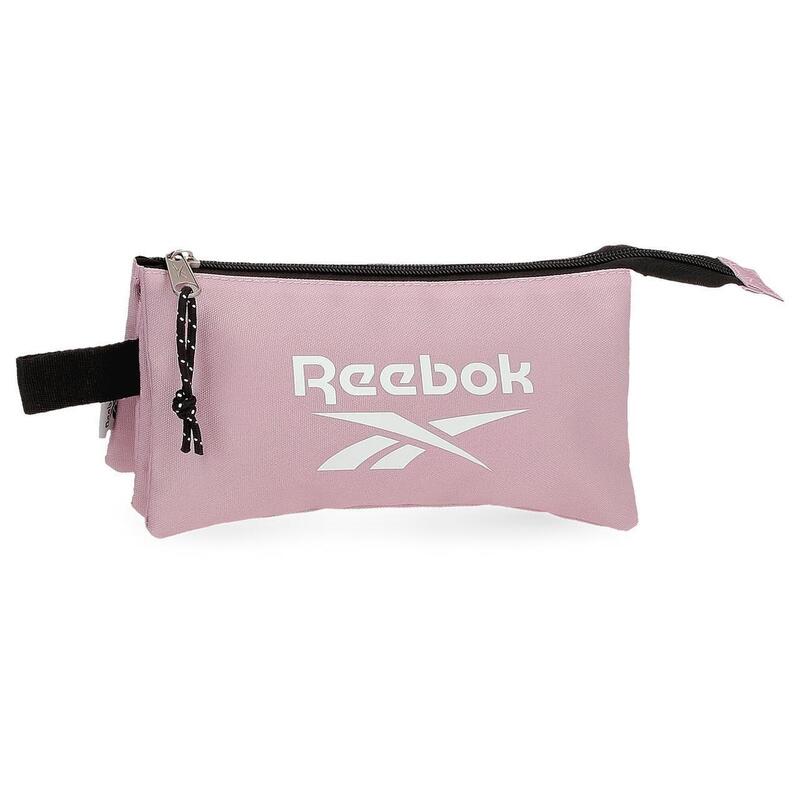 Estuche tres compartimentos Reebok Boston 12cm Rosa