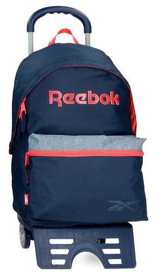 Zaino scolastico con carrello Ragazza Reebok Lucia 44cm Blu marino