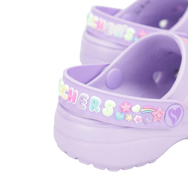Zuecos Niña Skechers 308406L_LVMT Lila claro con Tira Trasera