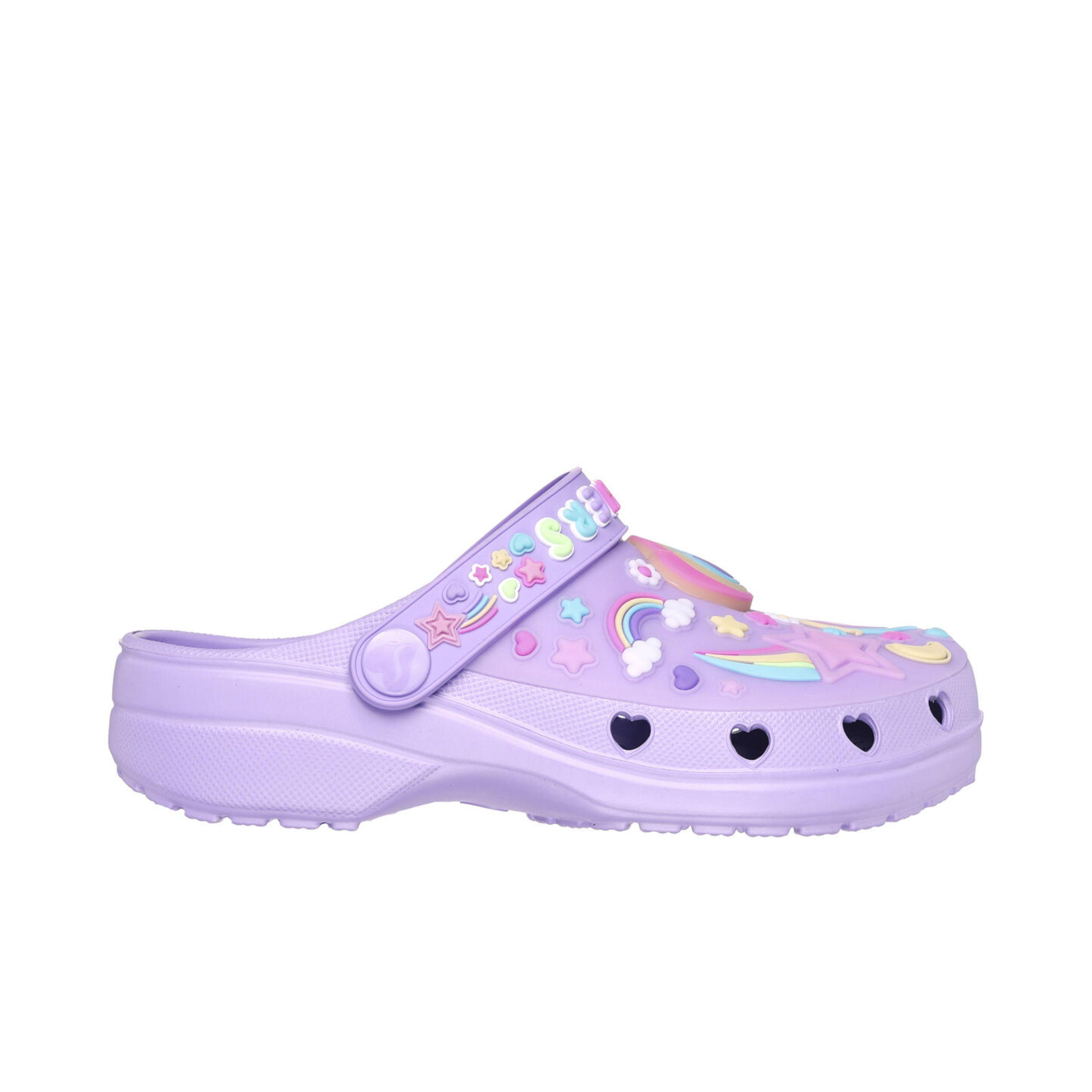 SKECHERS Crocs Menina Skechers 308406L_LVMT com Alça Traseira