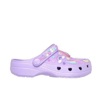 Zuecos Niña Skechers 308406L_LVMT Lila claro con Tira Trasera
