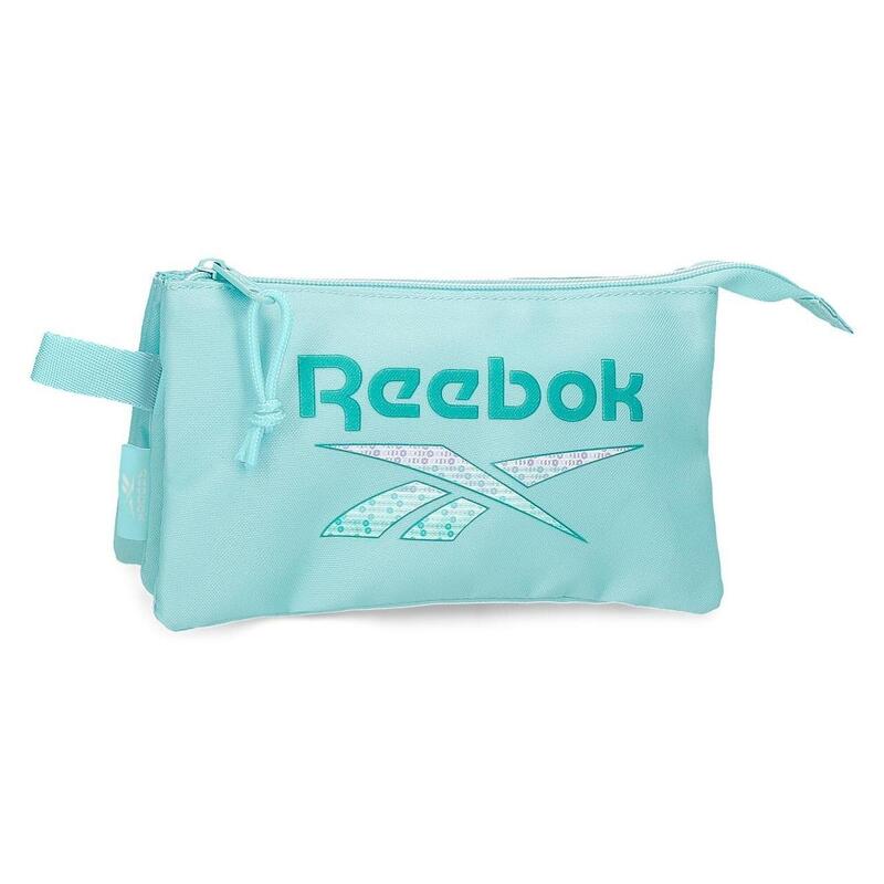 Estuche tres compartimentos Reebok Ann 12cm Turquesa