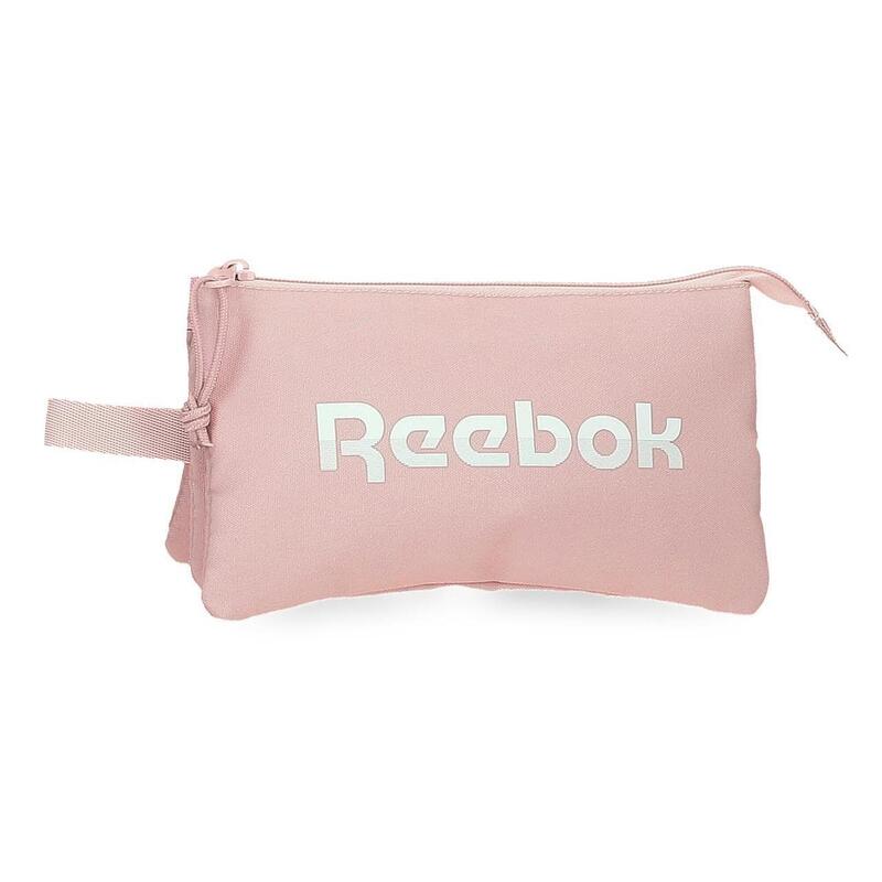 Estuche tres compartimentos Reebok Glen 12cm Rosa