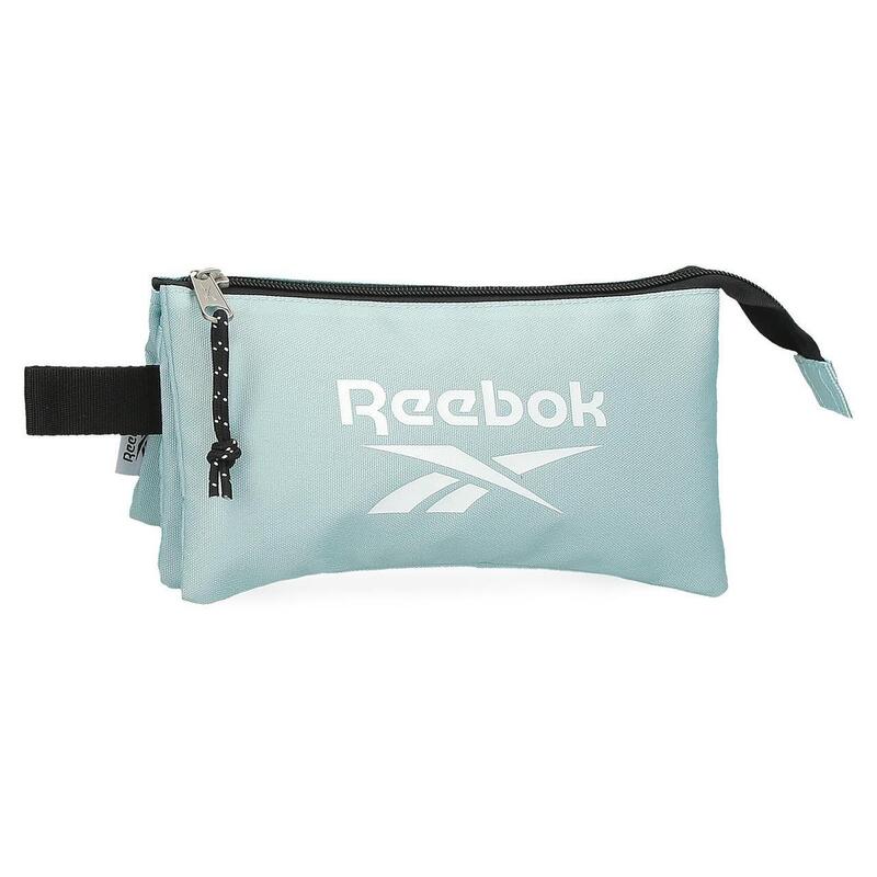 Estuche tres compartimentos Reebok Boston 12cm Turquesa