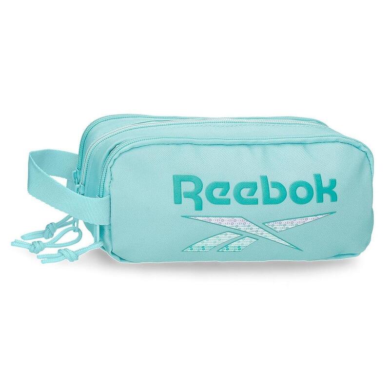 Estuche tres compartimentos Reebok Ann 10cm Turquesa