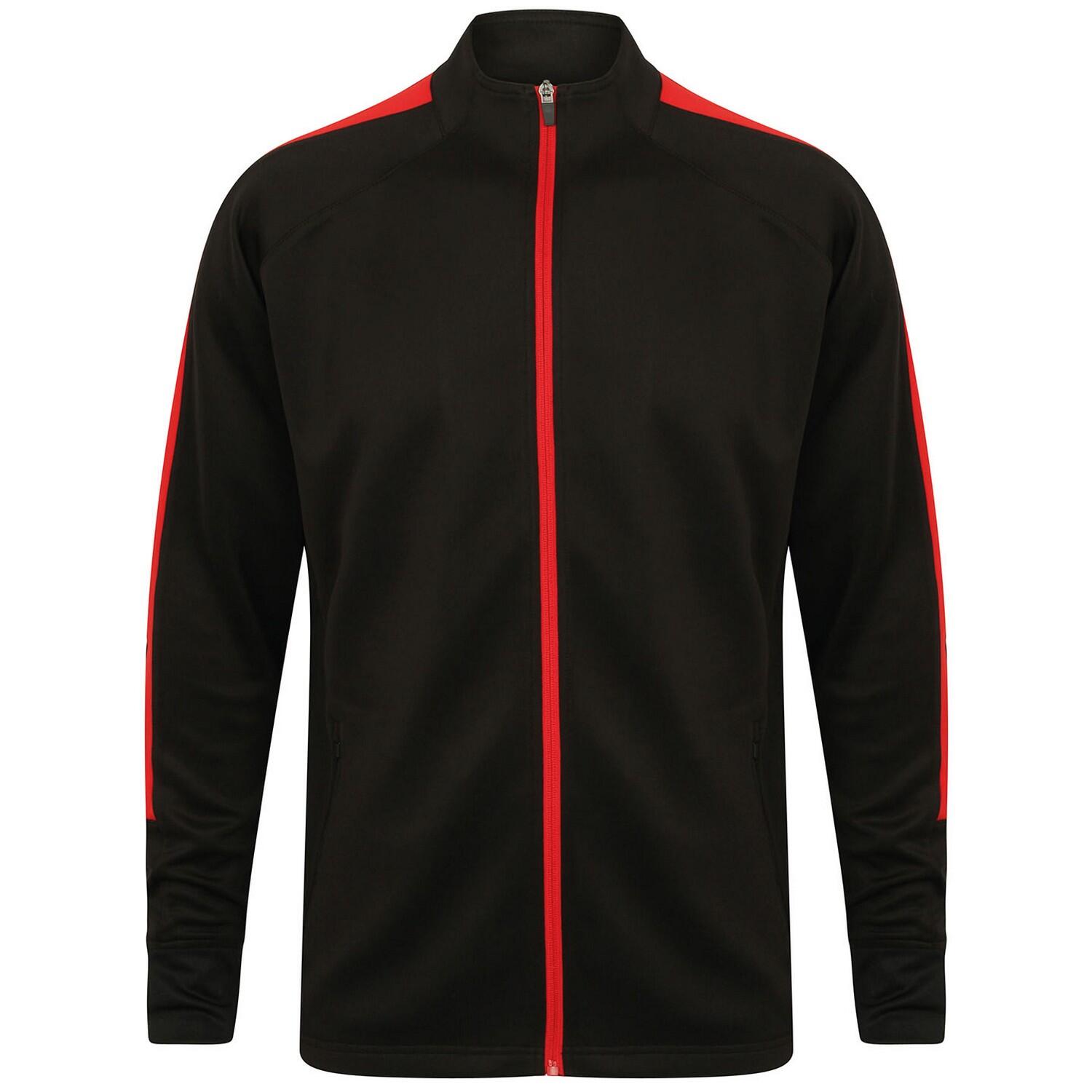 Finden & Hales Mens Contrast Panel Knitted Tracksuit Top