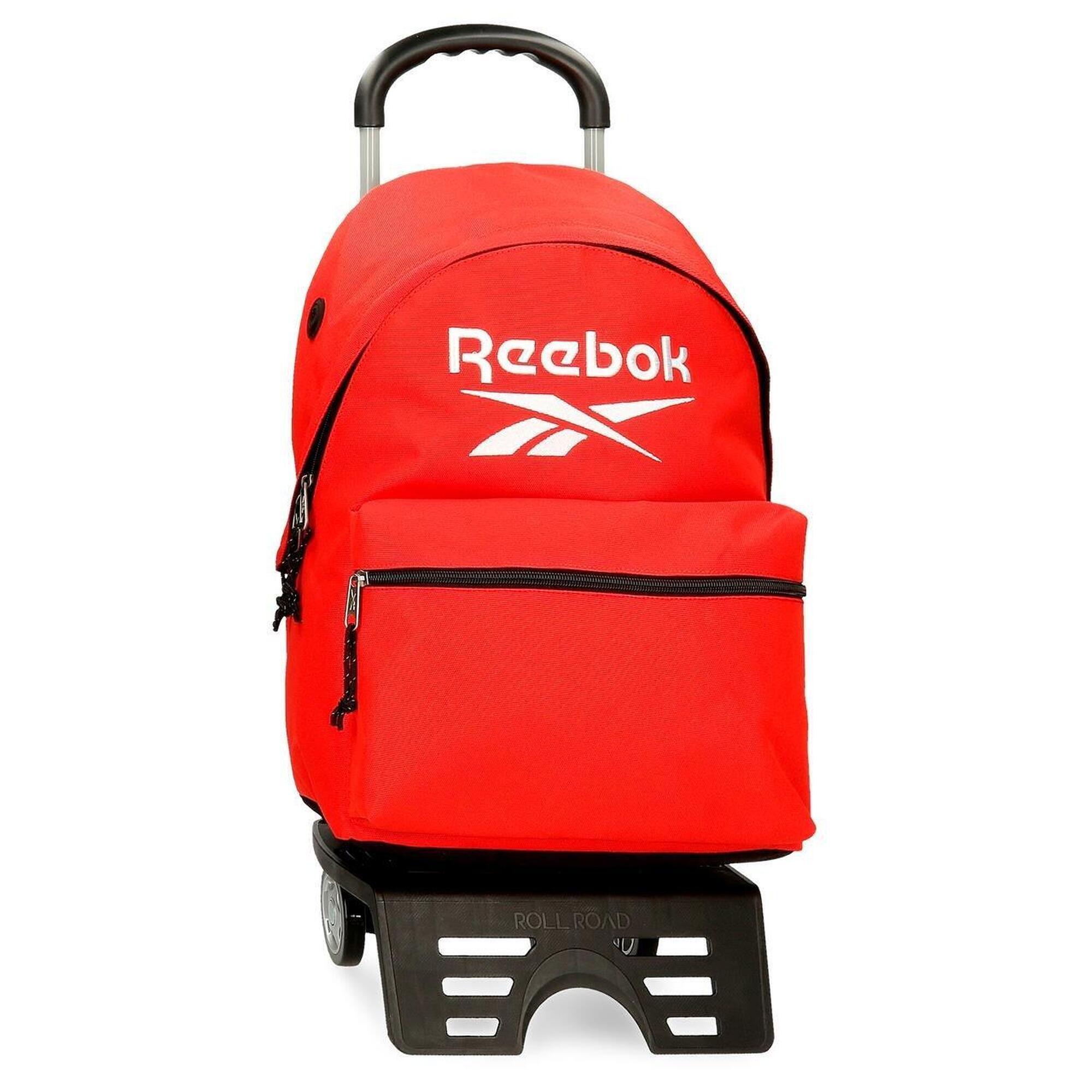 Mochila escolar con carro Unisex Reebok Boston 44cm Rojo