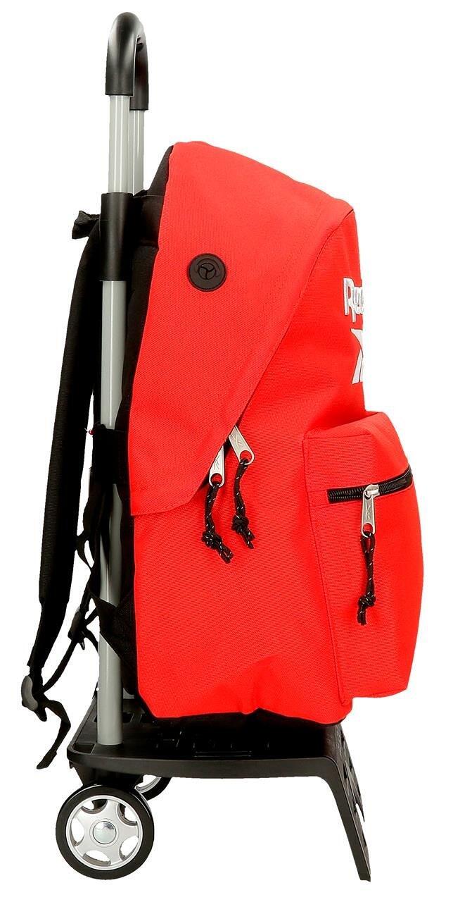 Zaino scolastico con carrello unisex Reebok Boston 44cm Rosso 4/5