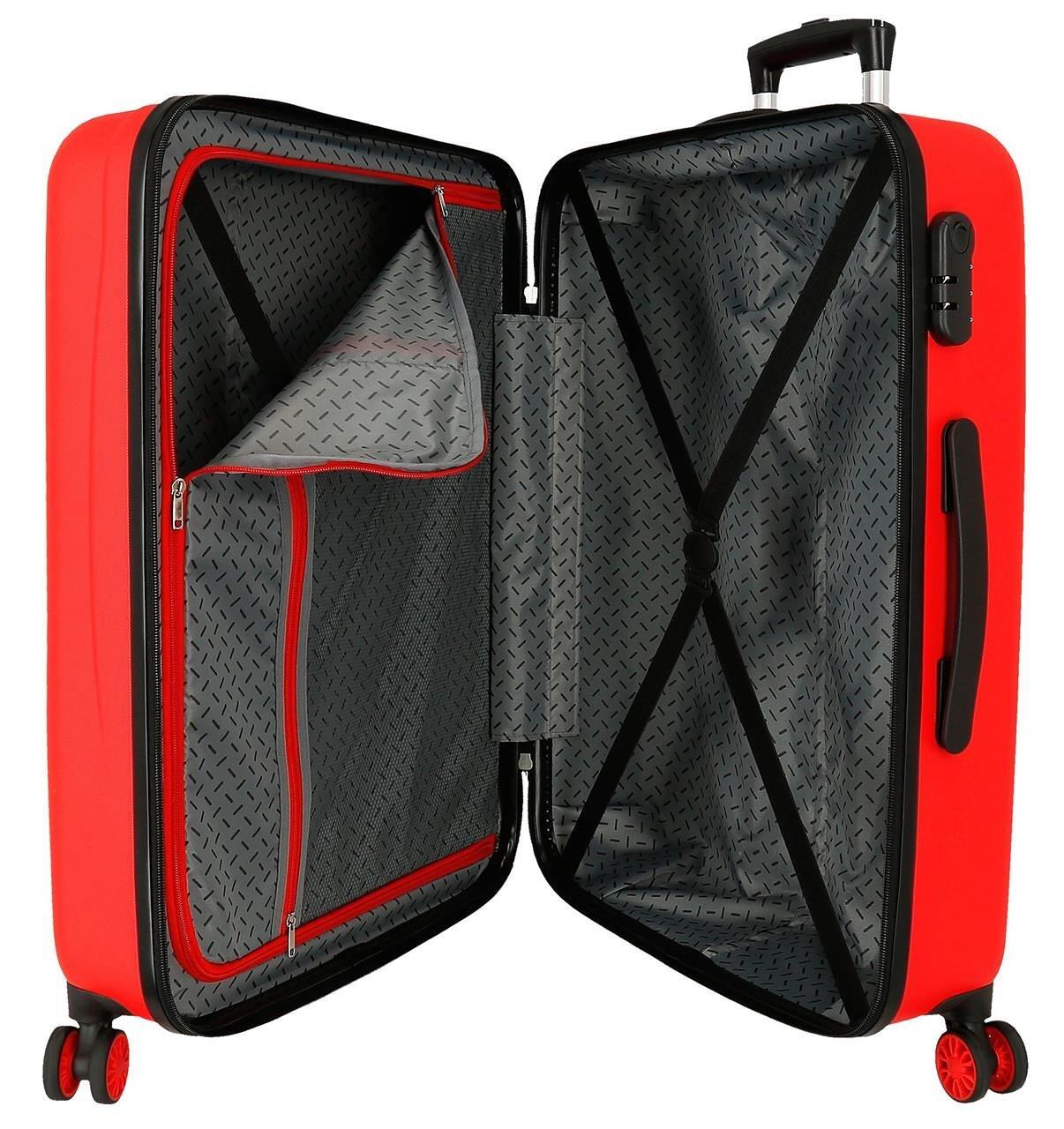 Valise moyenne ABS rigide enfant Reebok Portland 68cm 70L Rouge 4/5