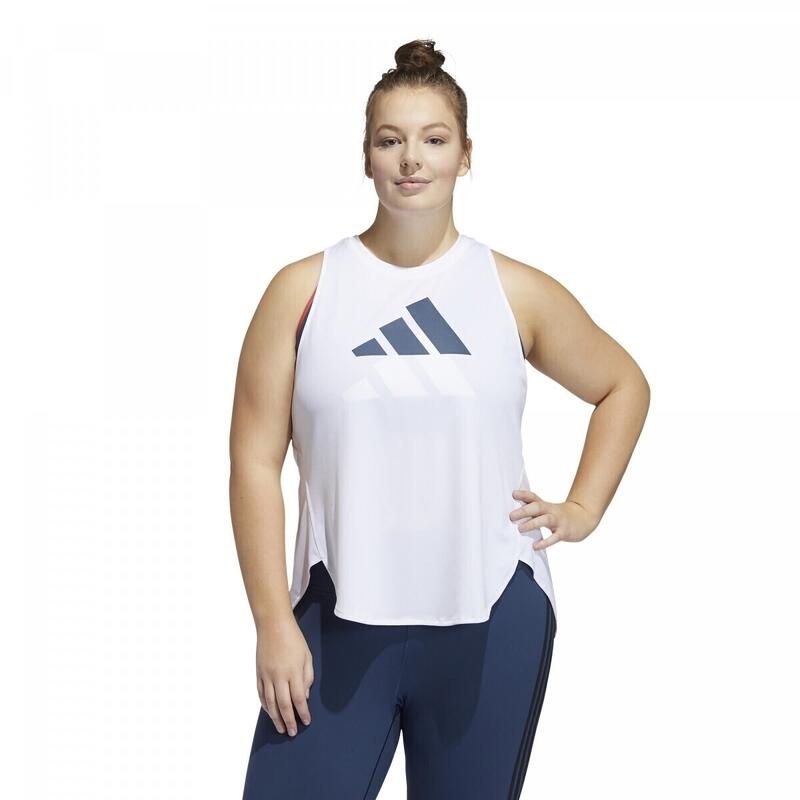 Maillot de corps adidas 3 Bar Logo Plus Size, Blanc, Femmes