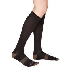 男裝銅原素壓力及膝長襪 - 黑色