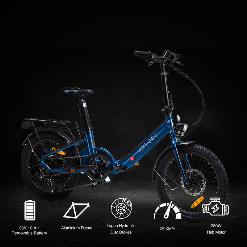 Bicicleta eléctrica plegable Hygge Virum Step 2024 Bicicleta eléctrica ligera