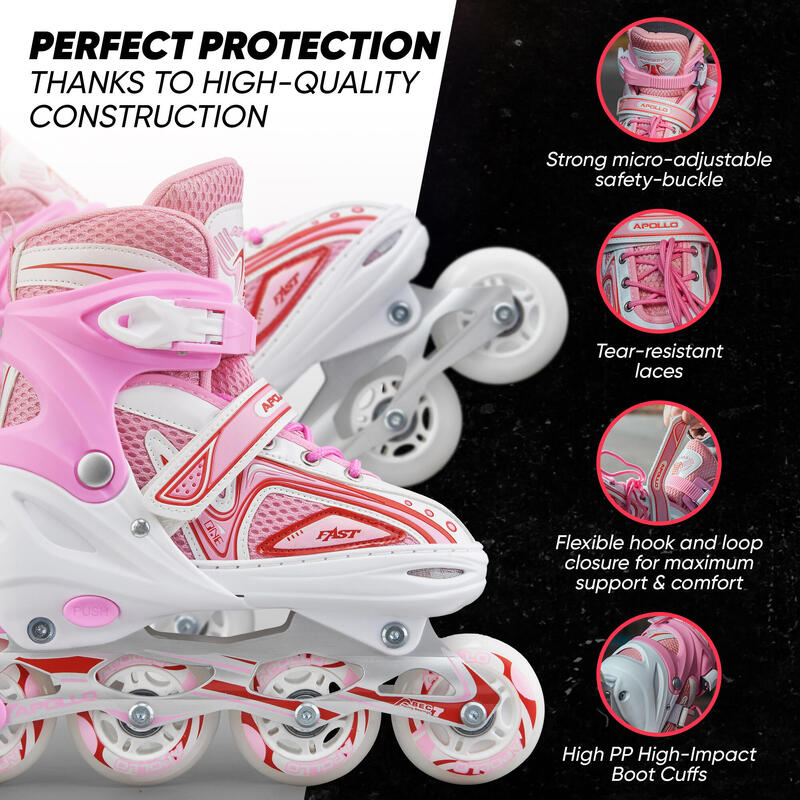 Patines en Línea Niña y Niño Super Blades X Pro S, M, L – Patines de Ruedas LED