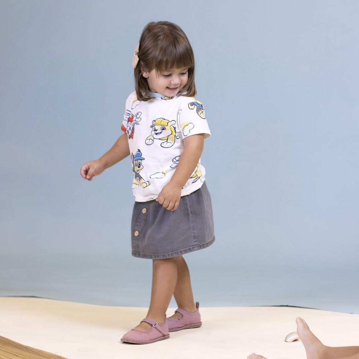 Kurzarm-T-Shirt The Paw Patrol Beige 4/5