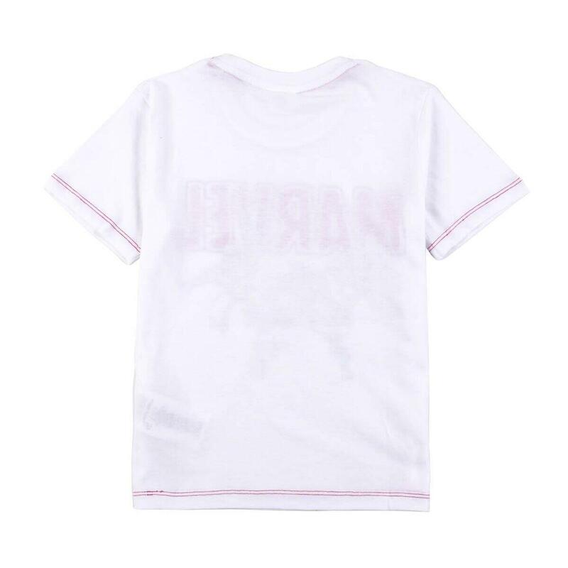 Camiseta de Manga Corta Infantil Marvel Blanco