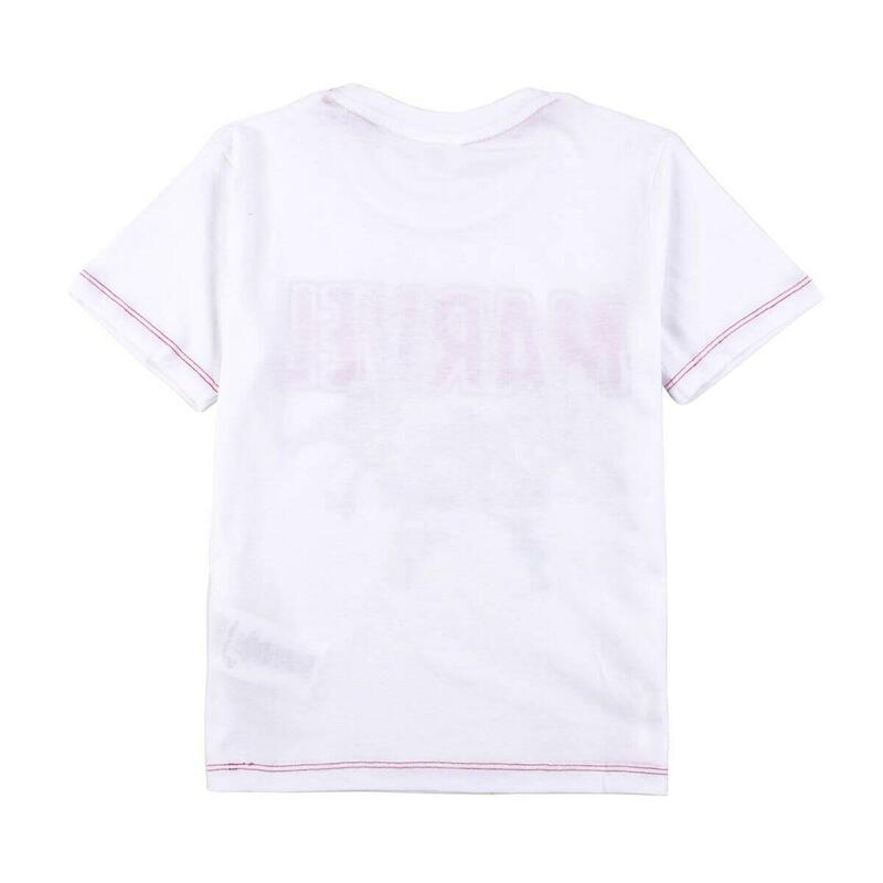 Tricou cu Mânecă Scurtă pentru Copii Marvel Alb