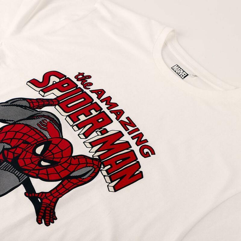 Maglia a Maniche Corte per Bambini Spider-Man Bianco